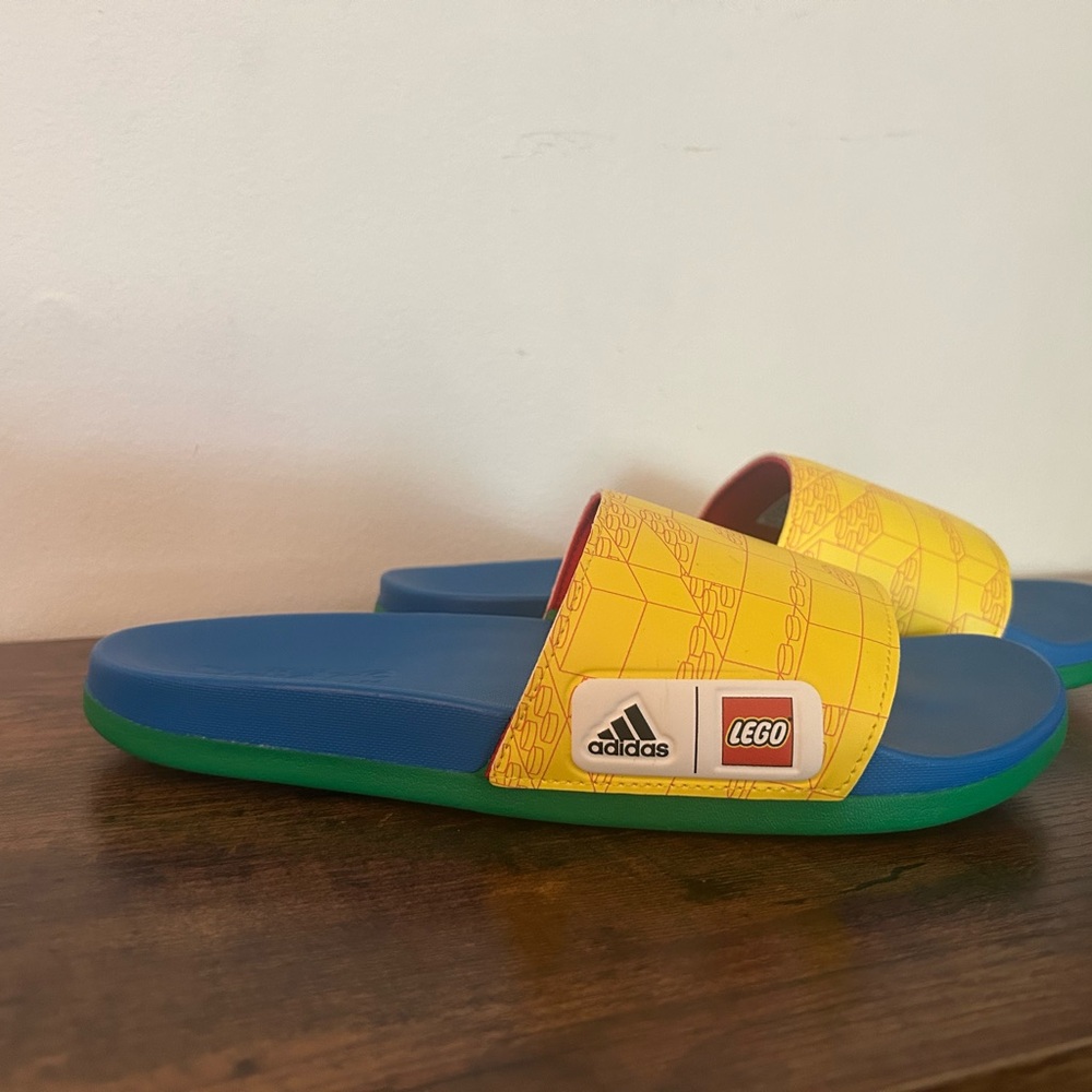 Adidas Kids Yellow Slide Sandals